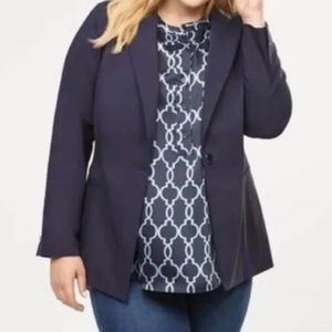 Lane Bryant size 22 one button blazer navy